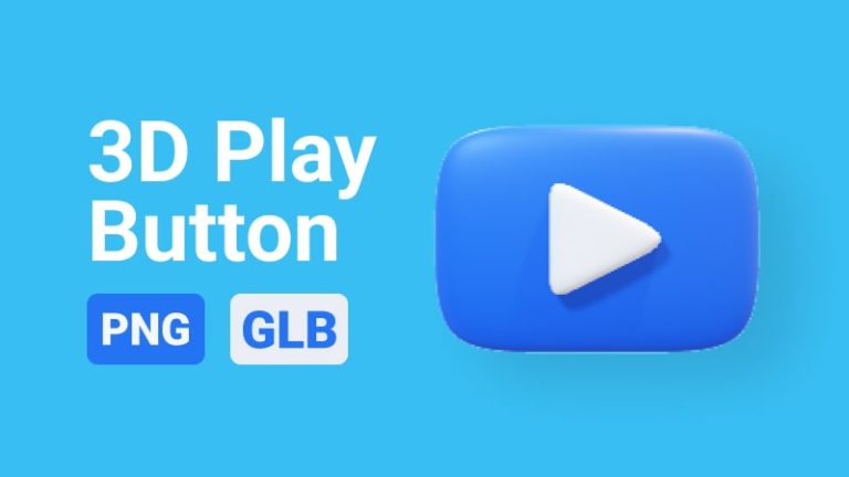 Play Button Icon 3D Assets