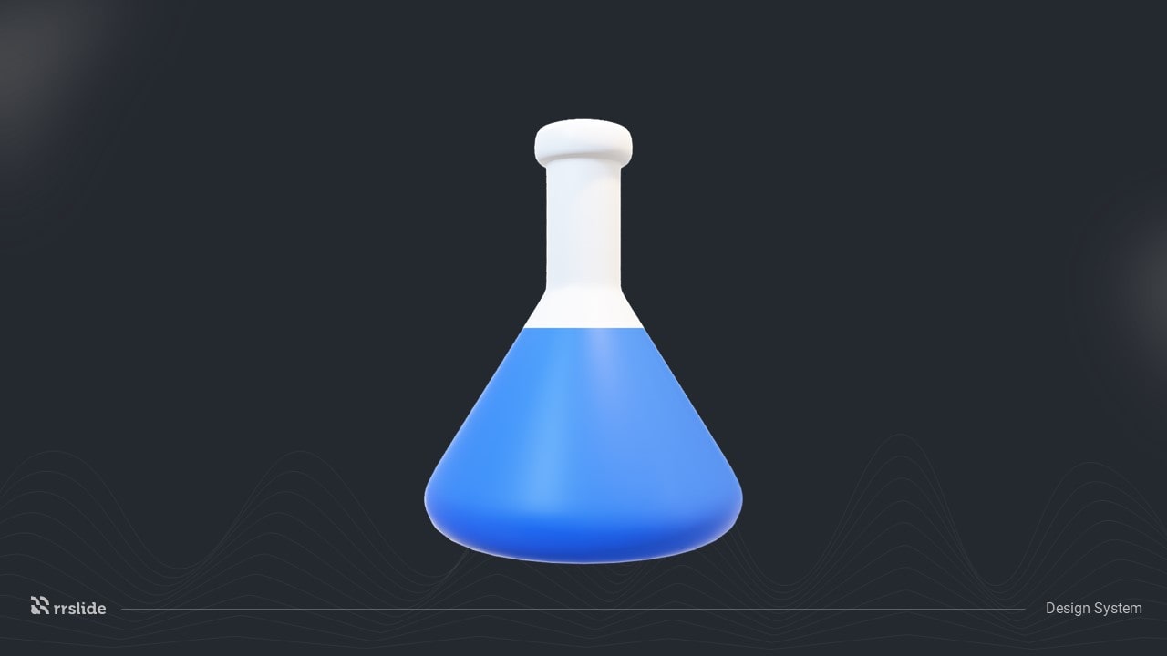 Blue Chemical Icon 3D Assets