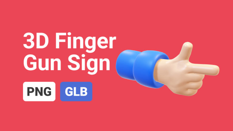Finger Gun Sign 3D Assets - Thumbnail