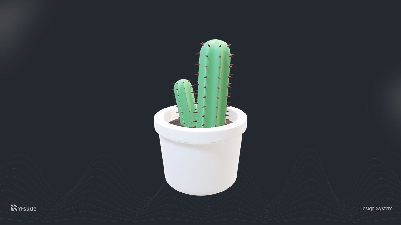 Green Cactus 3D Assets-min