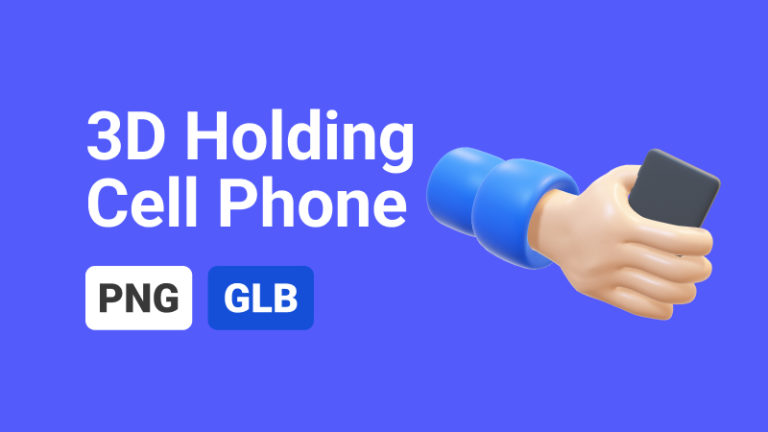 Hand Holding Phone 3D Assets - Thumbnail