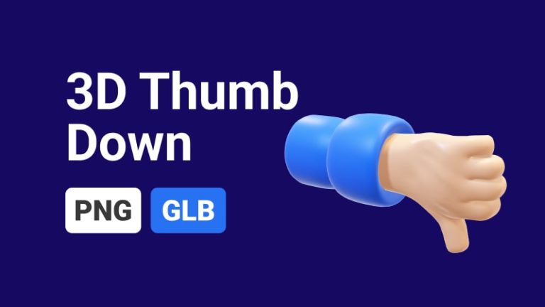 Hand Thumb Down 3D Assets-min