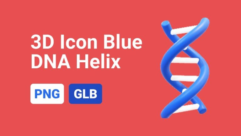 Icon Blue DNA Helix-min