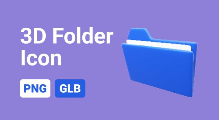 Icon Blue Folder 3D Assets-min