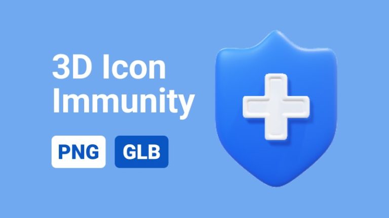 Immunity Icon 3D Assets