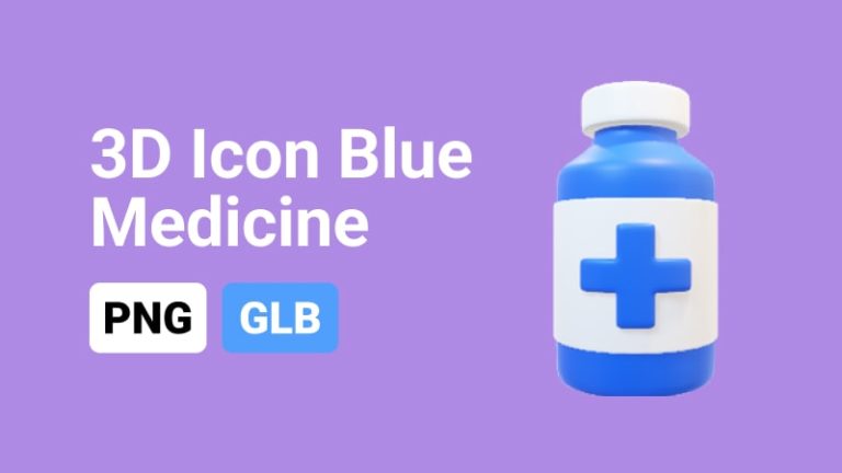 Medicine Icon 3D Assets