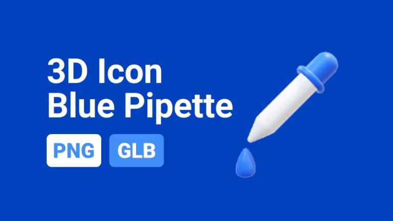 Pipette Icon 3D Assets