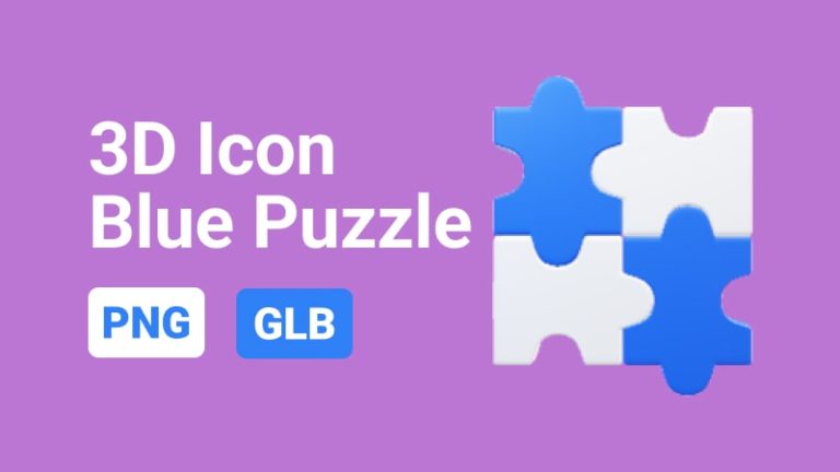 Puzzle Icon 3D Assets