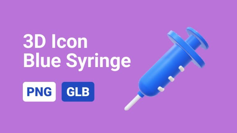 Syringe Icon 3D Assets
