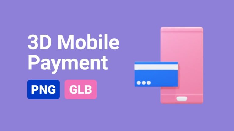 Mobile Payment Icon 3D Assets