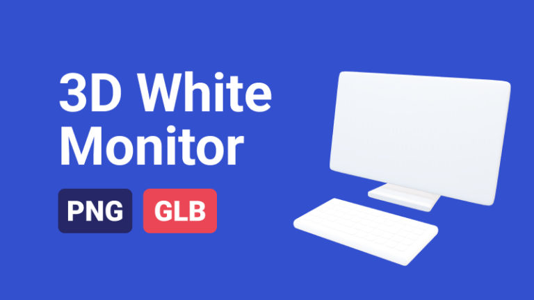 White Monitor Pack 3D Assets