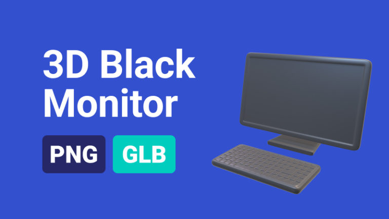 Monitor and Keyboard 2 3D Assets