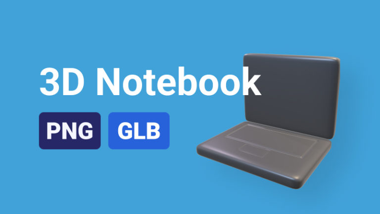 Black Notebook 3D Assets