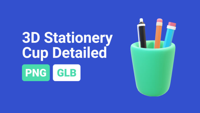 Stationery Cup Detailed 3D Assets