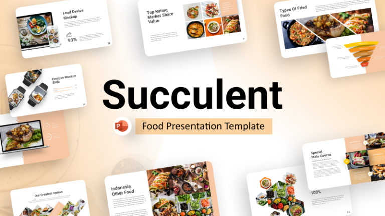 Succulent Food Creative FnB PowerPoint Template