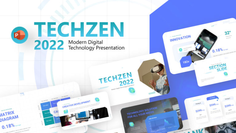Techzen Modern Technology PowerPoint Template