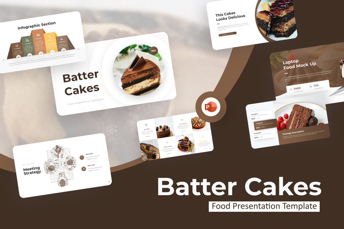 Batter Cakes PowerPoint Template