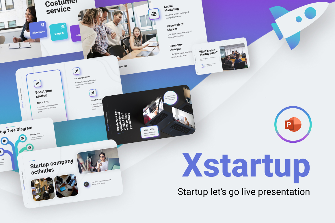 Xstratup Agency PowerPoint Template