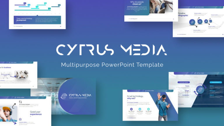 Cytrus Media Advertising System Powerpoint Template