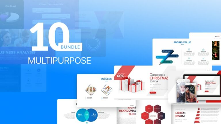 10 Bundle Multipurpose PowerPoint Template-min