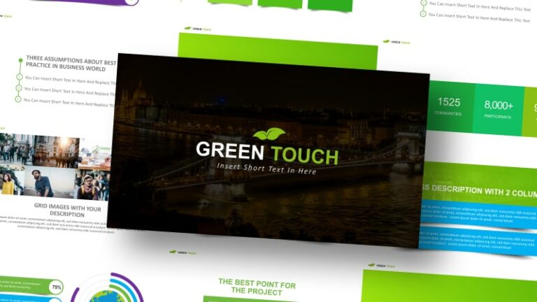 Free Green Touch PowerPoint Template-min