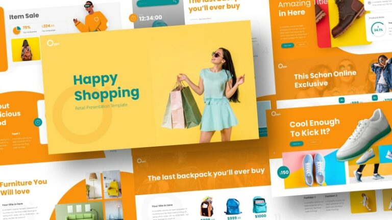 Free Happy Shopping PowerPoint Template-min