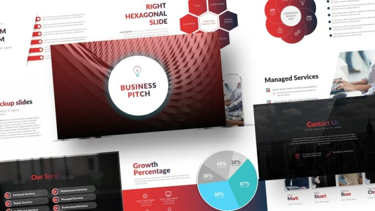 Free Red Business Pitch Presentation-min