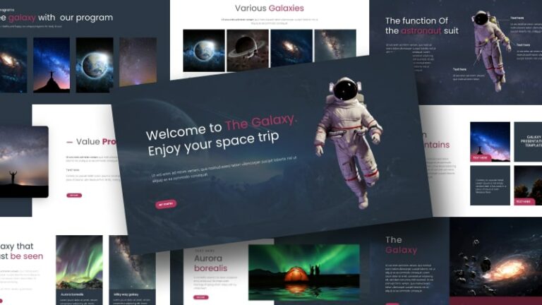 Galaxy Space PowerPoint Template-min